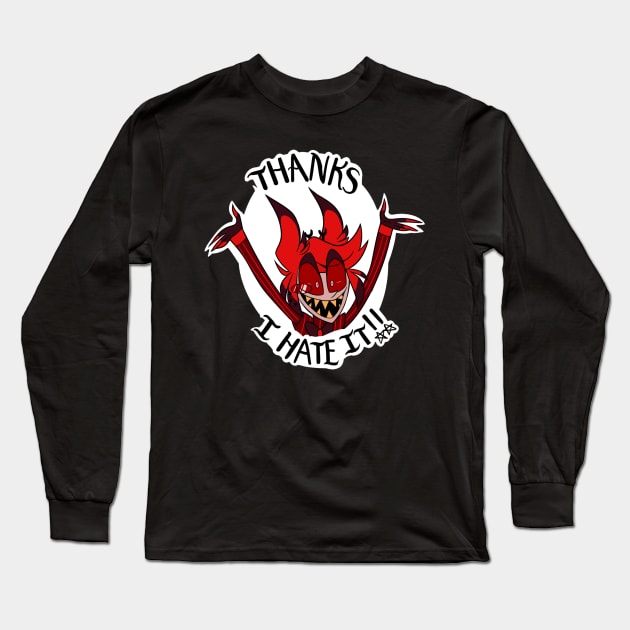 Thanks For Nothing Alastor Sticker Long Sleeve T-Shirt by lemonylol